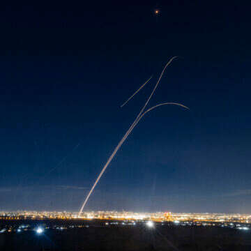 מערכת נגד טילים יורה טילי יירוט על טילים שנורו מאיראן | יוסי אלוני - פלאש 90