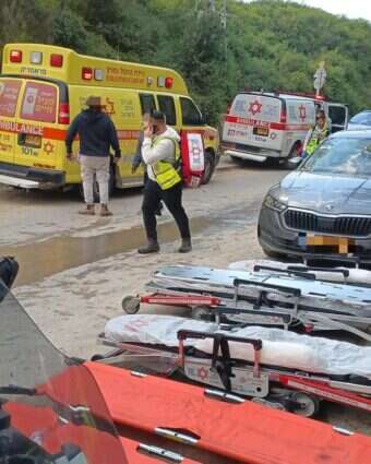 זירת האירוע של הנפילה בבית שמש | דוברות מד"א