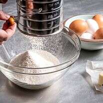 אם מנפים קמח, הוא הופך לאווררי ופחות צפוף | סקוט סוצ'מן; עיצוב אוכל: ניקולה ג'סטין דייוויס, וושינגטון פוסט