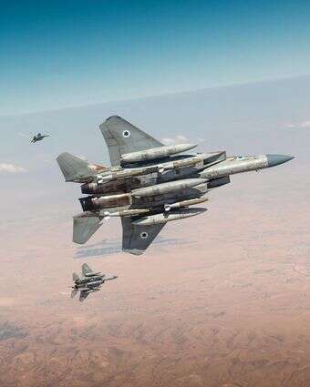מטוסי קרב F-15I בדרכם לתקיפה בטהראן | דובר צה"ל