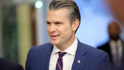 פיט הגסת' מגיע להעביר תדרוך על איראן בבניין הקפיטול האמריקאי | Kevin Dietsch / GETTY IMAGES NORTH AMERICA / Getty Images via AFP פיט הגסת' מגיע להעביר תדרוך על איראן בבניין הקפיטול האמריקאי | Kevin Dietsch / GETTY IMAGES NORTH AMERICA / Getty Images via AFP