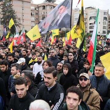 עצרת זיכרון שנערכה על ידי תומכי תנועת חיזבאללה השיעית בלבנון | Anwar AMRO / AFP