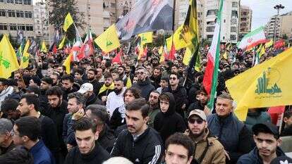 עצרת זיכרון שנערכה על ידי תומכי תנועת חיזבאללה השיעית בלבנון | Anwar AMRO / AFP