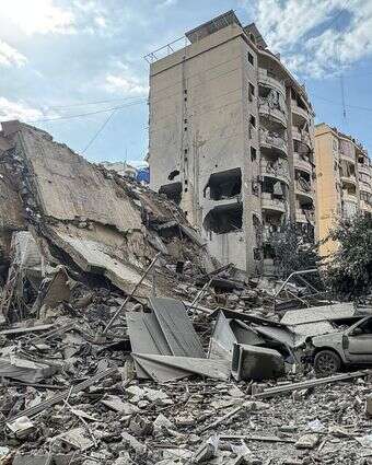 הפצצה ישראלית בביירות | AFP