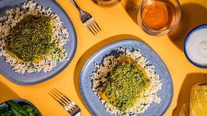 דגים בסגנון פרסי עם צ'אטני נענע חריף | לורן בולבין/הוושינגטון פוסט