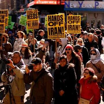 הפגנות בניו יורק נגד המבצע באיראן | AFP
