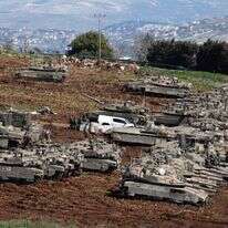 טנקים של צה"ל בגבול לבנון, במבצע "שאגת הארי" | AFP