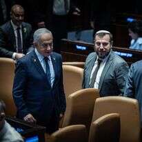 רה"מ נתניהו והשר אליהו במליאת הכנסת | יונתן זינדל, פלאש 90