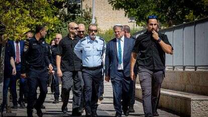 השר איתמר בן־גביר עם מפכ"ל המשטרה דני לוי | אורן בן חקון - פלאש 90