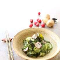 סלט וואקמה ומלפפונים | אפרת ליכטנשטט