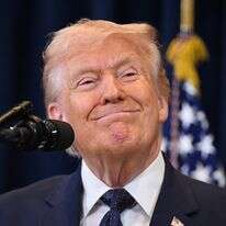 טראמפ במסיבת עיתונאים בפלורידה, השבוע | AFP