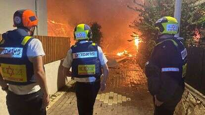 זירת הפגיעה בנהריה | דוברות מד"א זירת הפגיעה בנהריה | דוברות מד"א