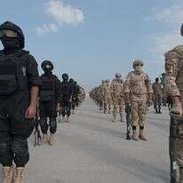 חברי משמרות המהפכה משתתפים בתרגיל צבאי במפרץ הפרסי, דרום איראן | EPA