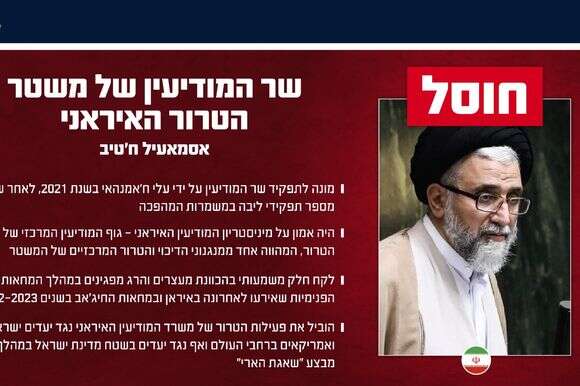 שר המודיעין האיראני, שחוסל הלילה | דובר צה"ל