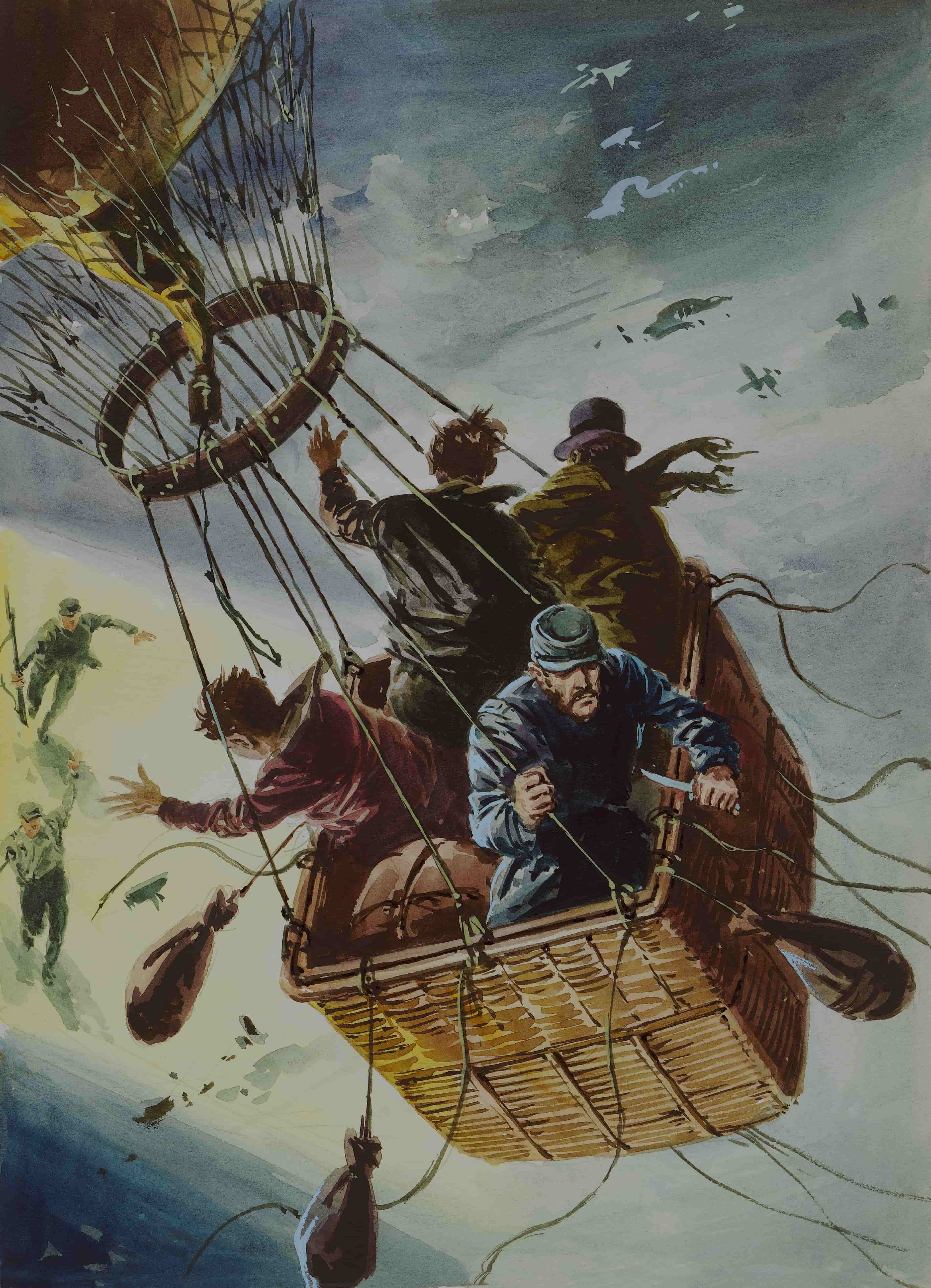 איור ל"אי התעלומות", אחד מספריו של ז'ול ורן | גטי אימג'ס