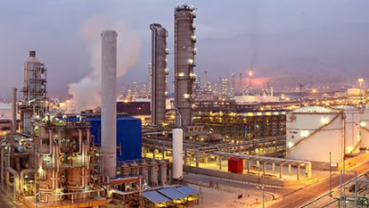 מתקני גז איראניים בשדה דרום פארס שבמפרץ הפרסי | צילום מסך מיוטיוב