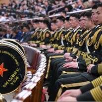 מושב הפתיחה של הקונגרס הלאומי העממי (NPC) באולם הגדול של העם בבייג'ינג ב-5 במרץ 2025 | Jade Gao / AFP