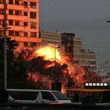 הפצצה ישראלית בביירות | AFP