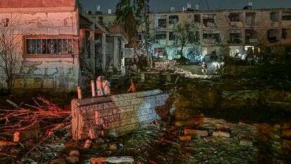 ההרס הרב בזירת הנפילה בערד | עדיאל אלגי, פלאש 90