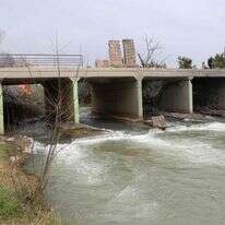 אחד מהגשרים מעל הליטני שצה"ל הפציץ בשבוע שעבר | AFP