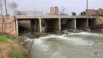 אחד מהגשרים מעל הליטני שצה"ל הפציץ בשבוע שעבר | AFP