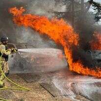רכבו של עופר מוסקוביץ ז"ל במאמצי הכיבוי | כבאות והצלה לישראל