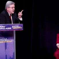 ז'אן-לוק מלנשון בעצרת בחירות לעיריית פריז | AFP