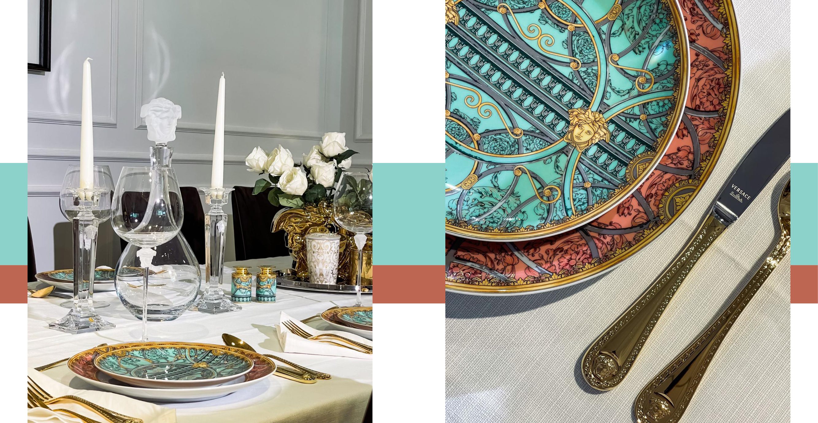 שולחן ערוך כלי הגשה ורסאצ'ה הום להשיג בפיטרו הכט | צילום יח"צ