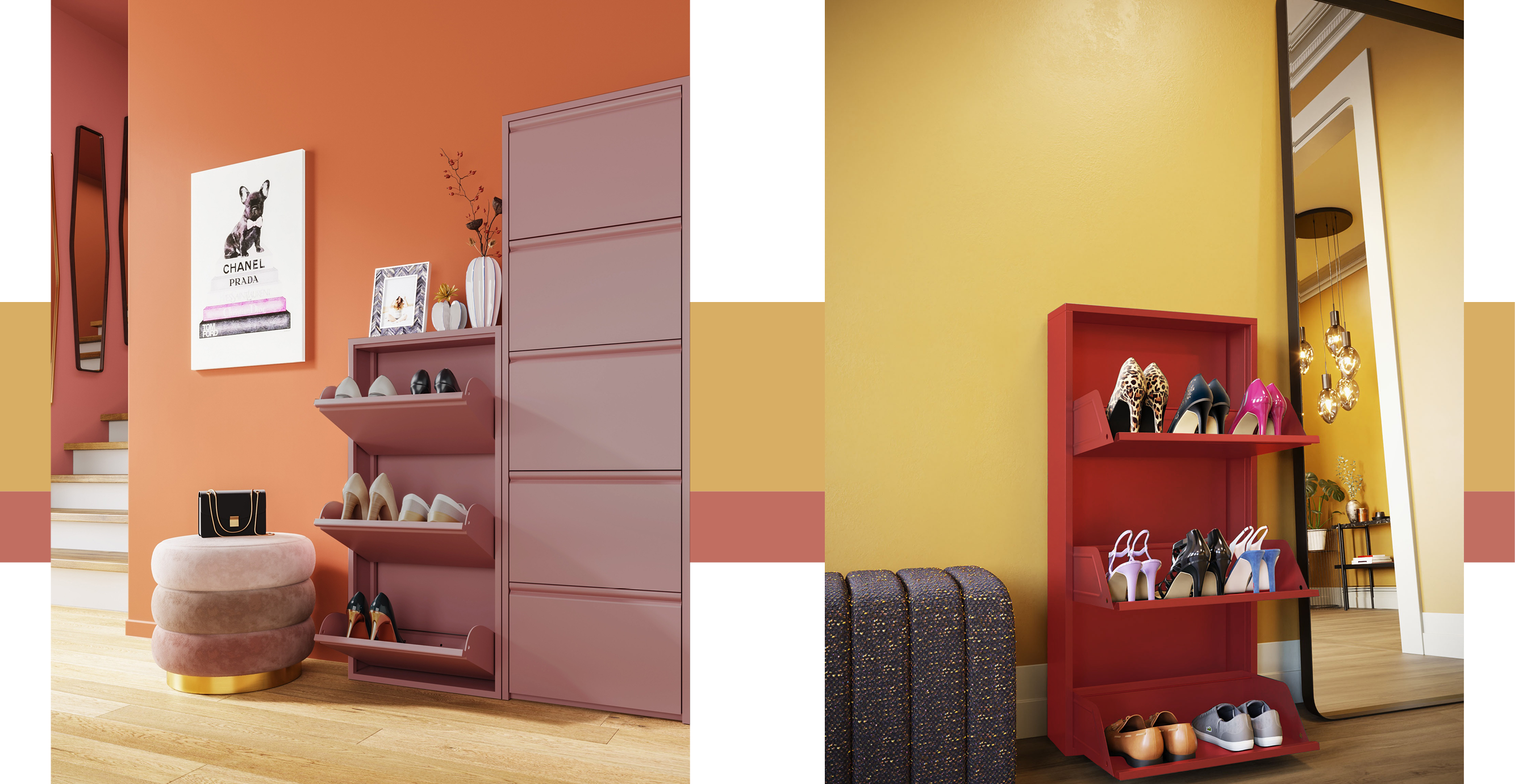 KARE ארון נעליים 3 מגירות | KARE ארון נעליים בכמה גדלים | יח"צ חו"ל קארה