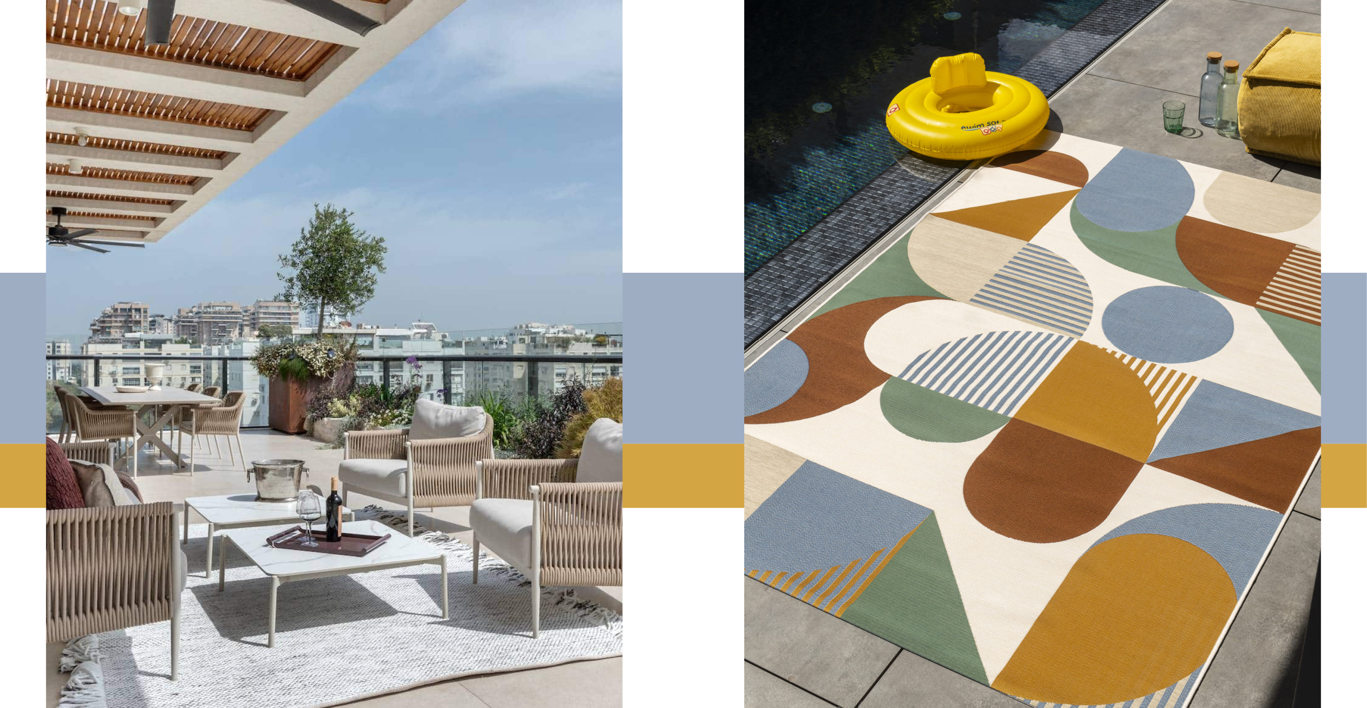 שטיח דומאני חוץ | שטיח קטניה של צמר שטיחים יפים, מעצבת עופרי דרור | איליה מלנקוב צמר שטיחים יפים | שירן כרמל