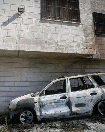 מכונית שרופה בכפר ערבי ליד שכם | נאסר אישתייה, פלאש 90