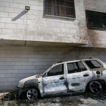 מכונית שרופה בכפר ערבי ליד שכם | נאסר אישתייה, פלאש 90