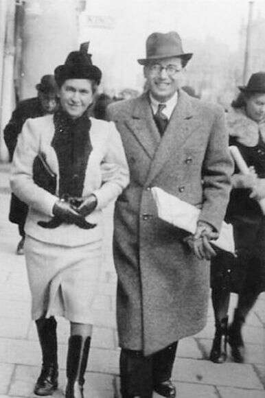 פיינער עם בת זוגו שרה שיינדל רטמן, לפני המלחמה