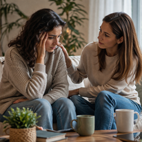 שיחה בין חברות | Dal-E שיחה בין חברות | Dal-E
