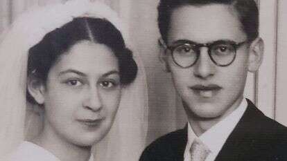 הרב אלי בלוך וז'ורז'ט (לבית סמואל) בחתונתם, 1936 | באדיבות המשפחה