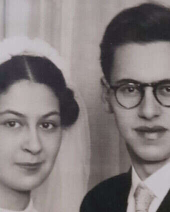 הרב אלי בלוך וז'ורז'ט (לבית סמואל) בחתונתם, 1936 | באדיבות המשפחה