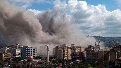 תקיפת צה"ל בביירות, אתמול | AFP
