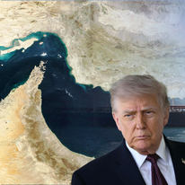 טראמפ וברקע מצר הורמוז | AFP