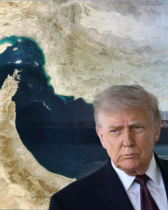 טראמפ וברקע מצר הורמוז | AFP