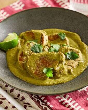 נתחי בקר ברוטב ירוק | טום מקורקל; עיצוב אוכל מאת ג'ינה ניסטיקו