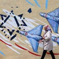 ציור קיר אנטי-ישראלי בטהרן | AFP