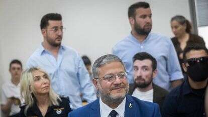 השר איתמר בן גביר בבית המשפט | חיים גולדברג, פלאש 90