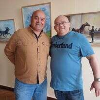 עם צייר הסוסים הגדול קונסטנטין קלש | באדיבות אדוארד דוקס