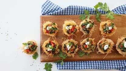 סלסילות קדאיף במילוי מנגולד ופלפלים קלויים | אפרת ליכטנשטט