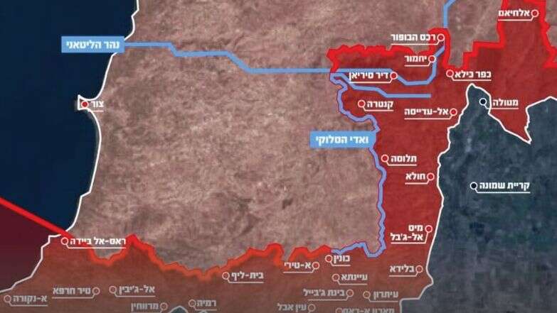 מפת השליטה של צה"ל בדרום לבנון, אפריל 26' | דובר צה"ל