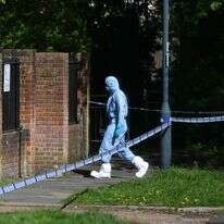 זירת הצתת בית הכנסת בלונדון | AFP