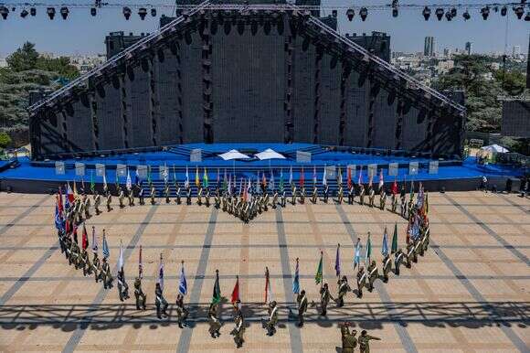 חזרות לטקס יום העצמאות ה-78 בהר הרצל בירושלים | יונתן זינדל - פלאש 90