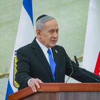 נתניהו בטקס בהר הרצל, היום | Marc Israel Sellem/POOL