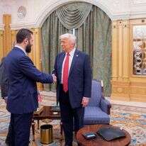 א־שרע וטראמפ בפגישה בריאד, מאי 2025 | איי.אף.פי