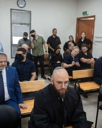 השר איתמר בן גביר בבית המשפט | חיים גולדברג, פלאש 90